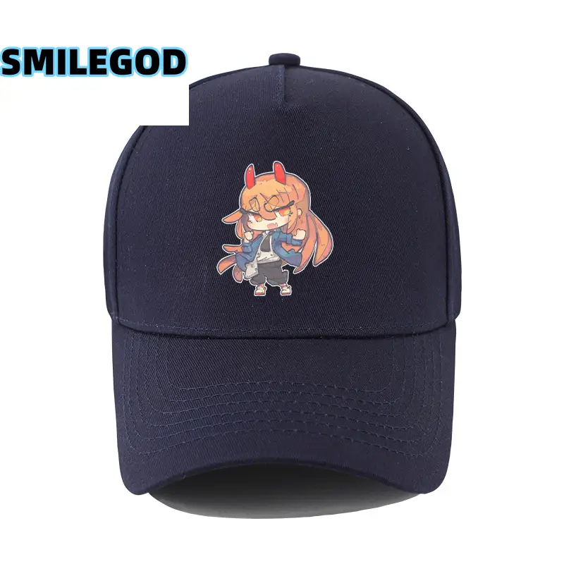 Navy Blue SMILEGOD Printed Baseball Cap for Men - Image 17