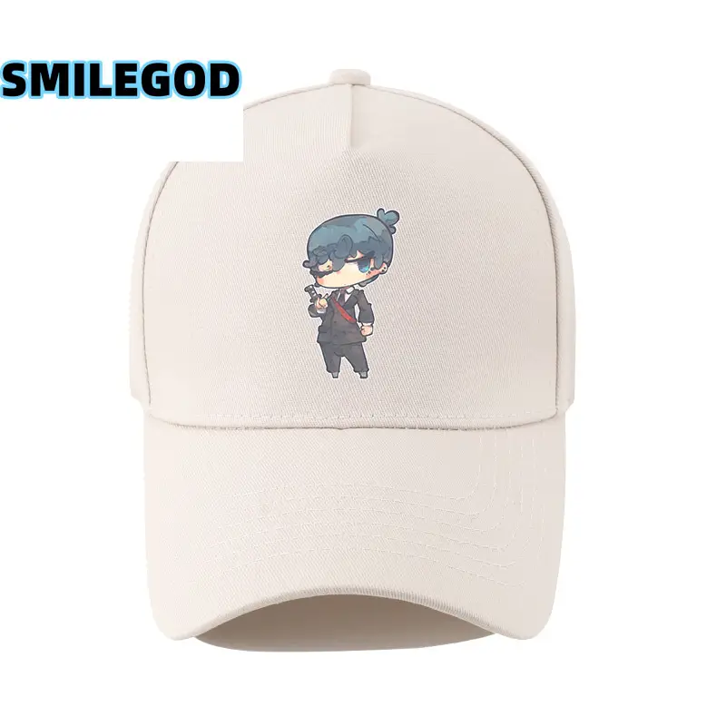 Navy Blue SMILEGOD Printed Baseball Cap for Men - Image 24