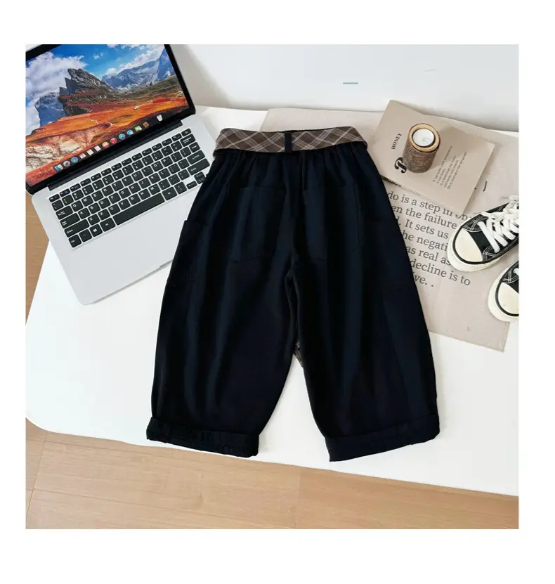 Children Korean Curved Leg Pants 2026 Spring Belt Casual Loose Pants — feature 13