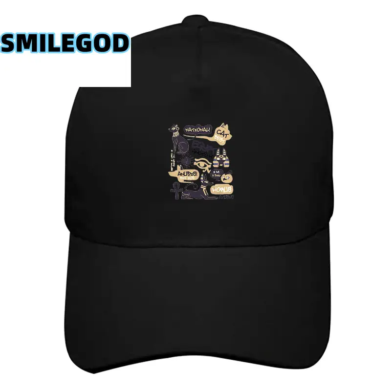 White Printed Baseball Cap for Men Women Pure Cotton