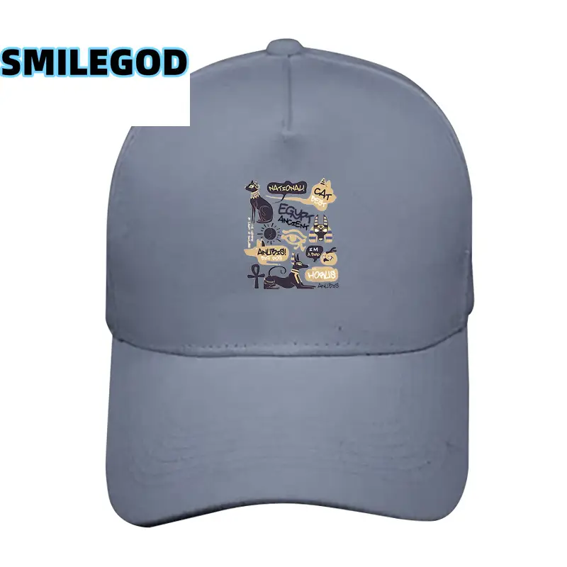 White Printed Baseball Cap for Men Women Pure Cotton