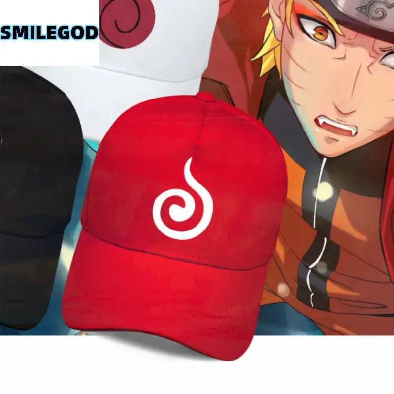 Blue Anime Hat with Red Spiral Logo for Youth - Image 28