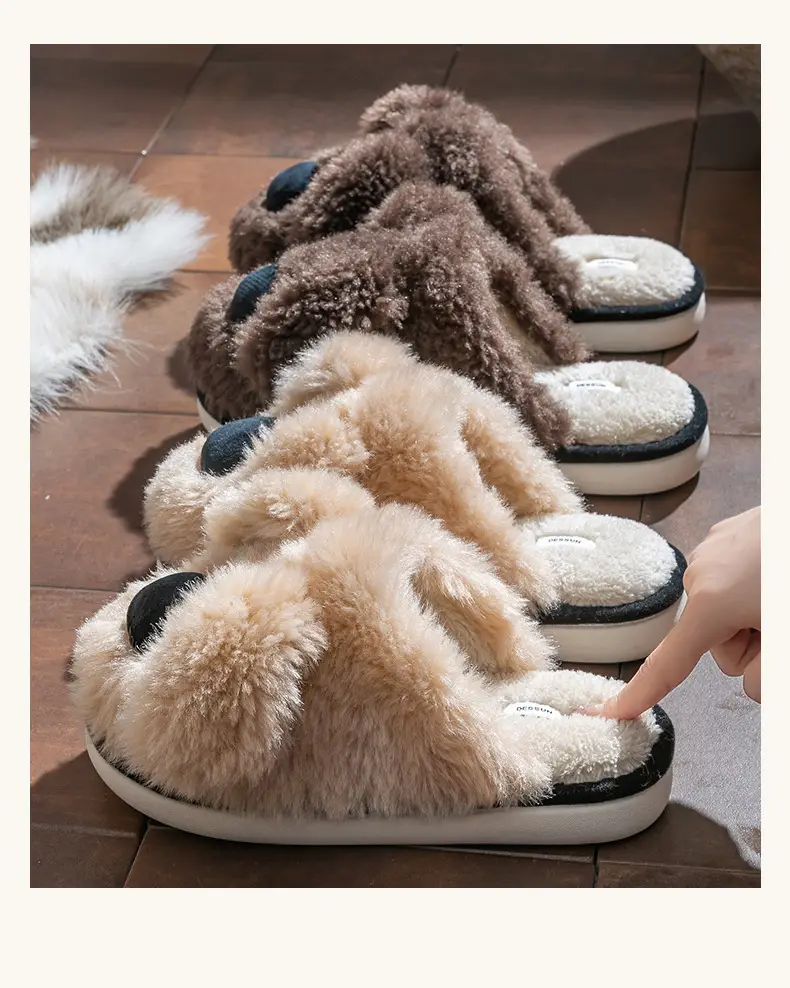 Women's Poop Feeling Cotton Slippers Winter Warm — feature 13