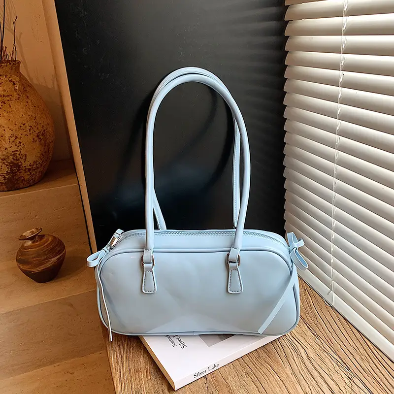 Women's Red Leather Satchel Shoulder Bag 2025 - Image 3