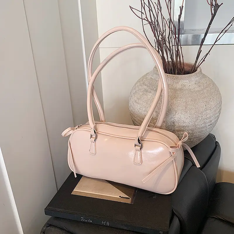 Women's Red Leather Satchel Shoulder Bag 2025 - Image 5