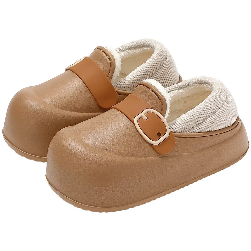 Eva Waterproof Cotton Slippers for Women Winter Indoor Home Household Plush Warm Women's Bedroom Fleece-Lined Cotton Shoes Wholesale - Image 8