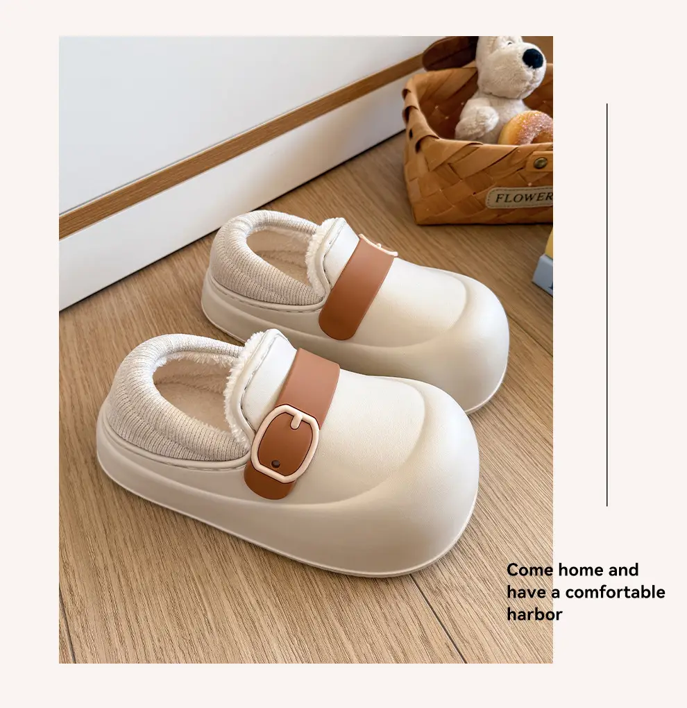 Eva Waterproof Cotton Slippers for Women Winter Indoor Home Household Plush Warm Women's Bedroom Fleece-Lined Cotton Shoes Wholesale — feature 21