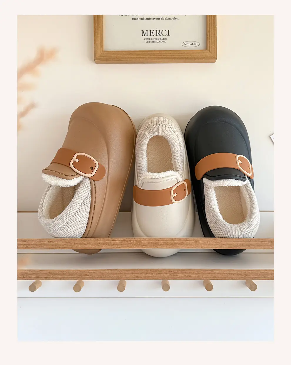 Eva Waterproof Cotton Slippers for Women Winter Indoor Home Household Plush Warm Women's Bedroom Fleece-Lined Cotton Shoes Wholesale — feature 22