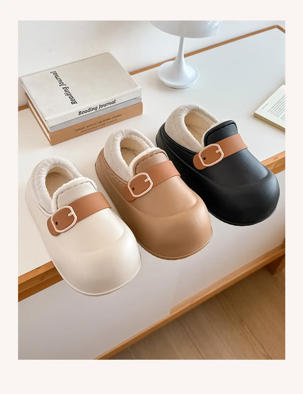 Eva Waterproof Cotton Slippers for Women Winter Indoor Home Household Plush Warm Women's Bedroom Fleece-Lined Cotton Shoes Wholesale — feature 24