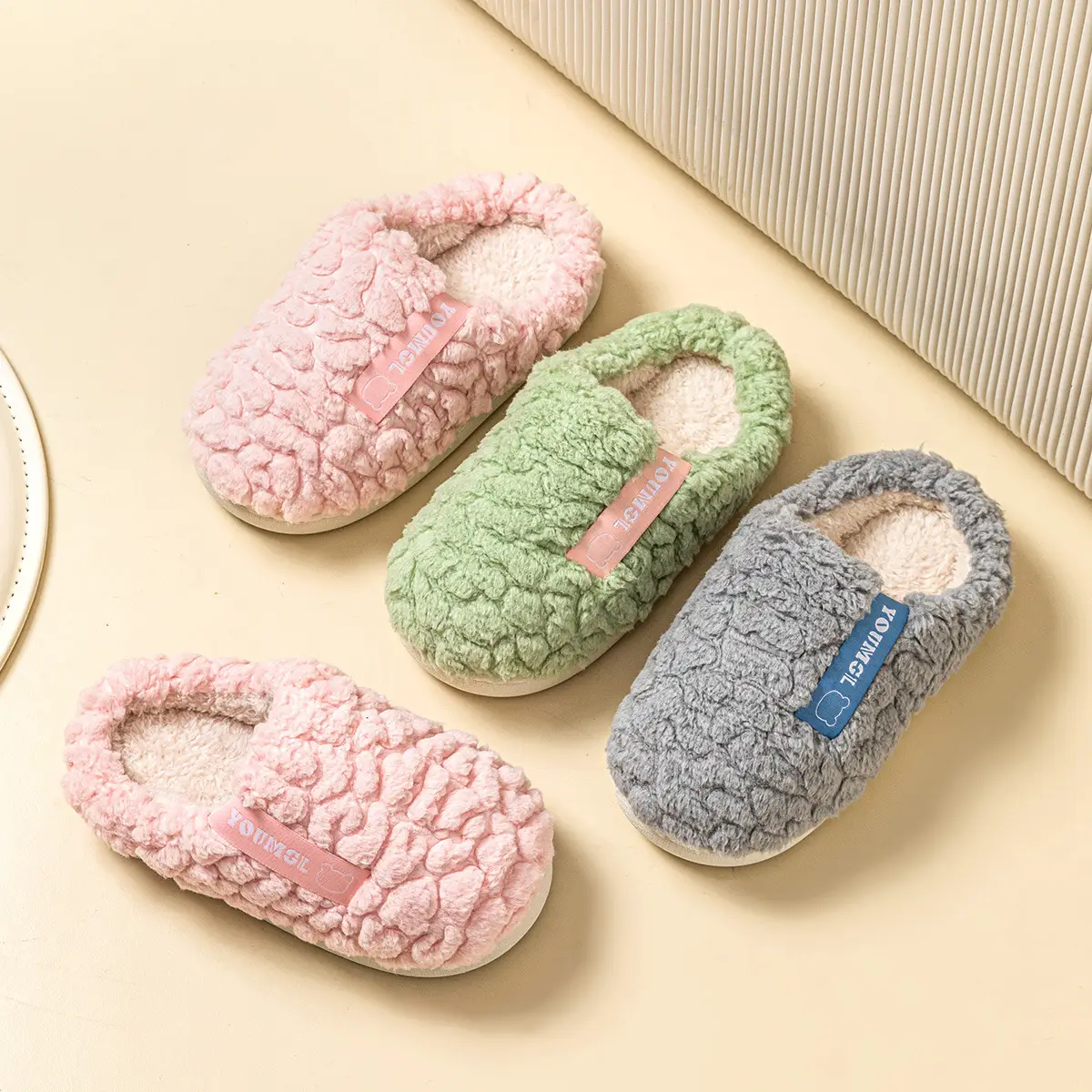 Green Cotton Slippers for Girls Autumn Winter 2024 - Image 5
