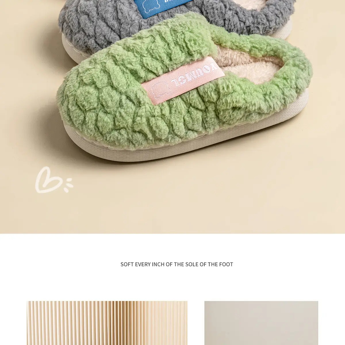 Green Cotton Slippers for Girls Autumn Winter 2024 — feature 22