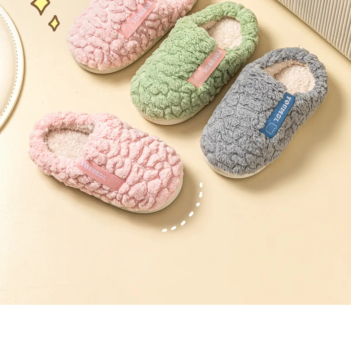 Green Cotton Slippers for Girls Autumn Winter 2024 — feature 24
