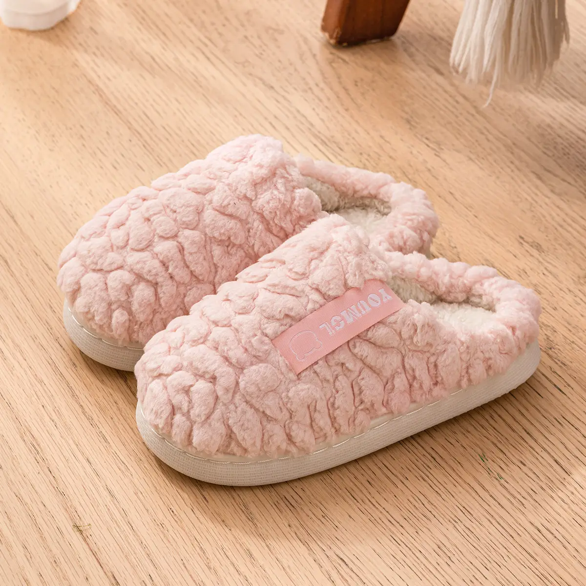 Green Cotton Slippers for Girls Autumn Winter 2024 - Image 3