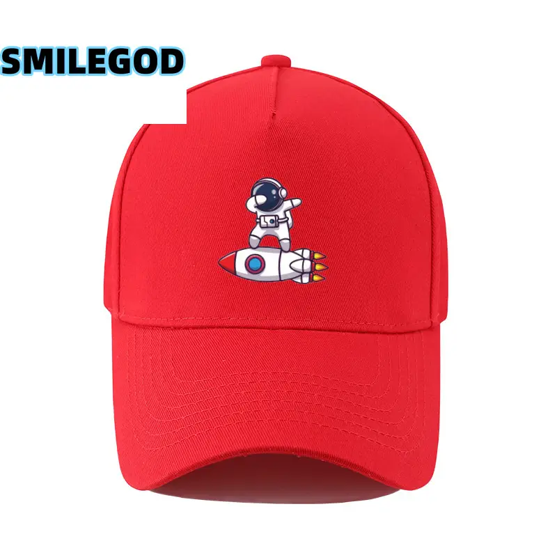 Men's Astronaut Cartoon Cap White Korean Fashion - Image 15
