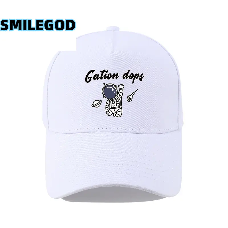 Men's Astronaut Cartoon Cap White Korean Fashion - Image 18