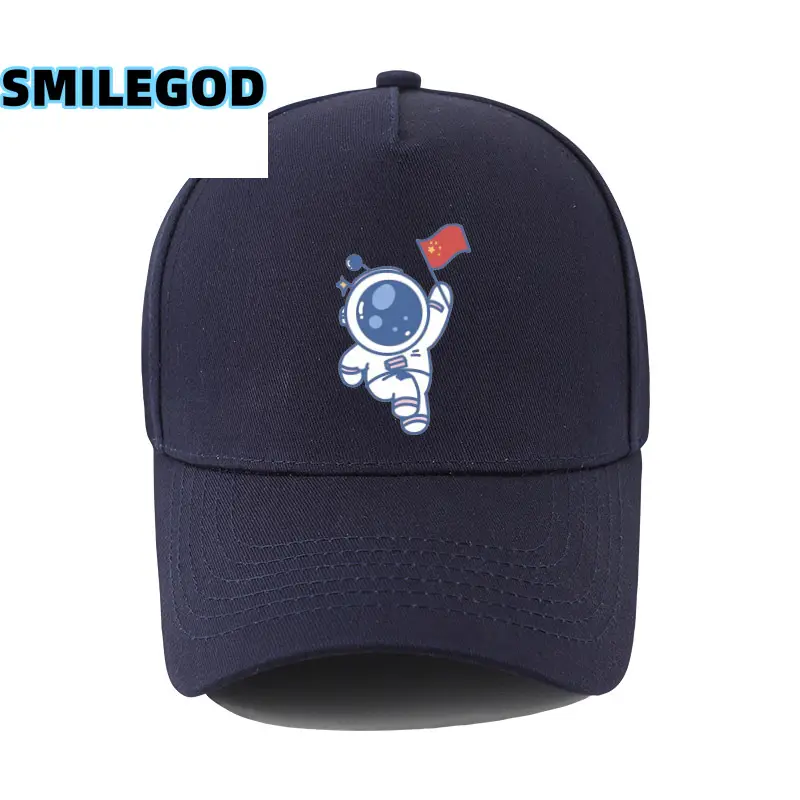 Men's Astronaut Cartoon Cap White Korean Fashion - Image 2
