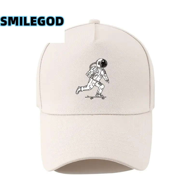 Men's Astronaut Cartoon Cap White Korean Fashion - Image 21