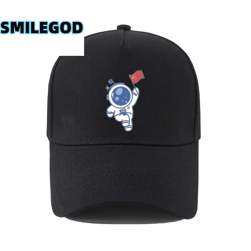 Men's Astronaut Cartoon Cap White Korean Fashion - Image 4