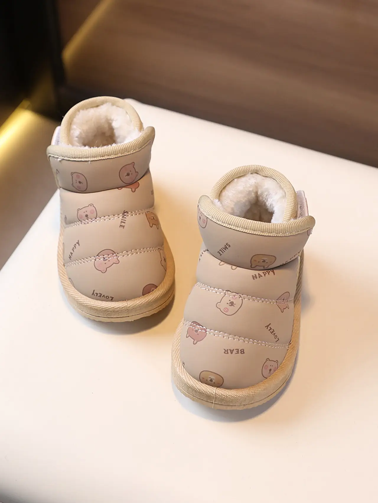 Pink Fleece Lined Toddler Shoes for 6-12 Months — feature 5