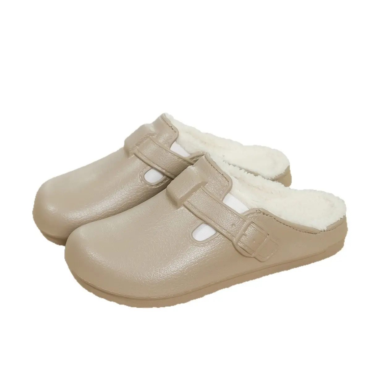 Women Cross-Border Cotton Slipper Beige Winter Waterproof - Image 8