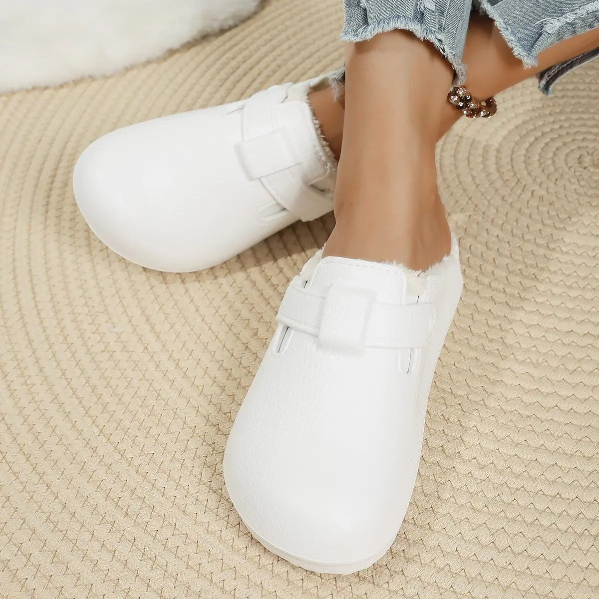 Women Cross-Border Cotton Slipper Beige Winter Waterproof — feature 10