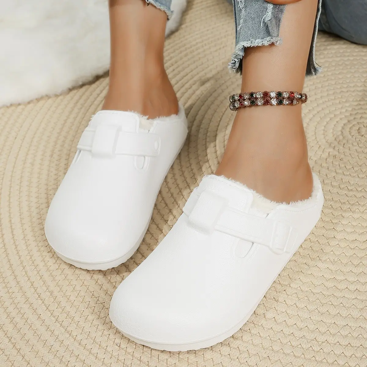 Women Cross-Border Cotton Slipper Beige Winter Waterproof — feature 11