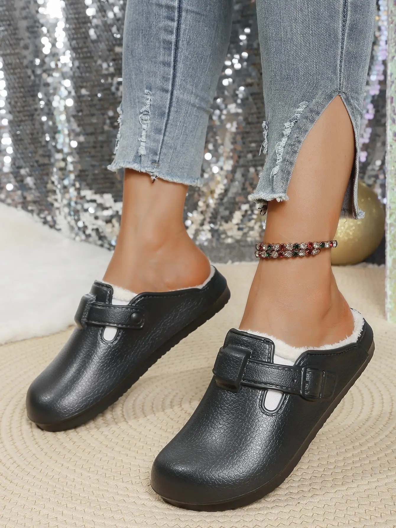 Women Cross-Border Cotton Slipper Beige Winter Waterproof — feature 13