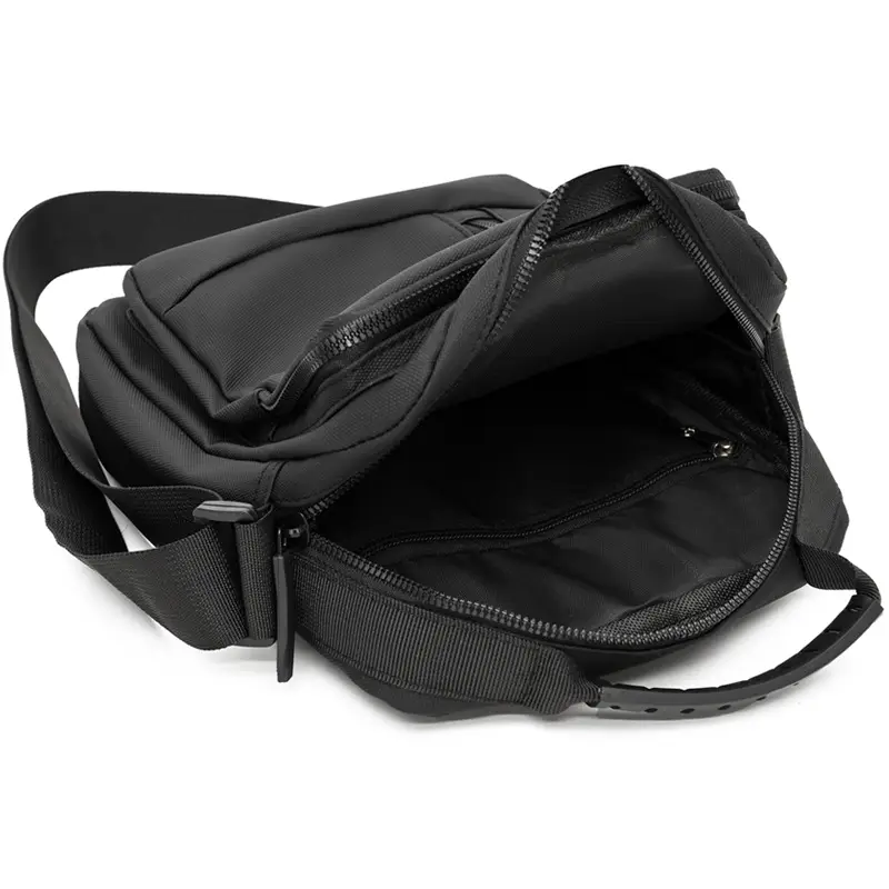 Men's Crossbody Shoulder Bag Blue Black Portable Commuting - Image 7