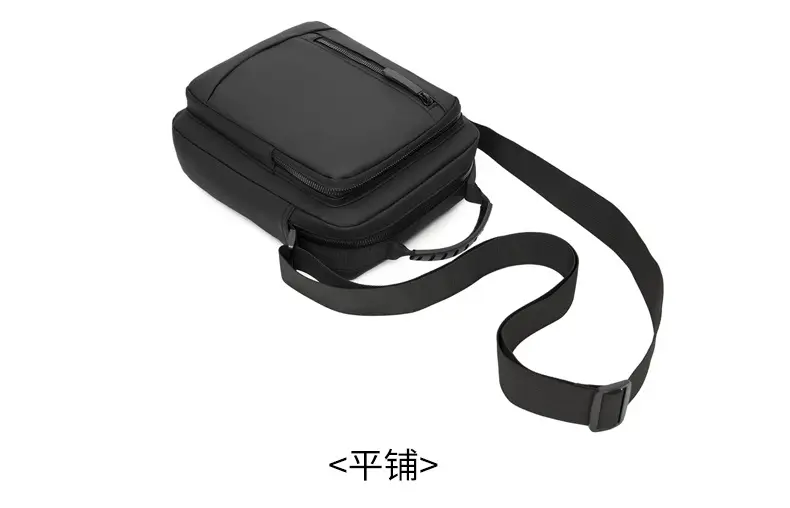 Men's Crossbody Shoulder Bag Blue Black Portable Commuting — feature 21