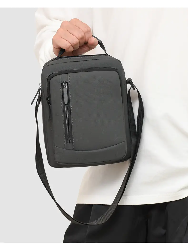 Men's Crossbody Shoulder Bag Blue Black Portable Commuting — feature 22