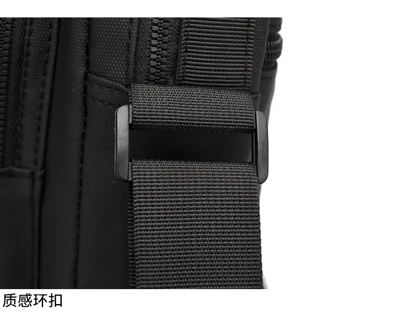 Men's Crossbody Shoulder Bag Blue Black Portable Commuting — feature 30