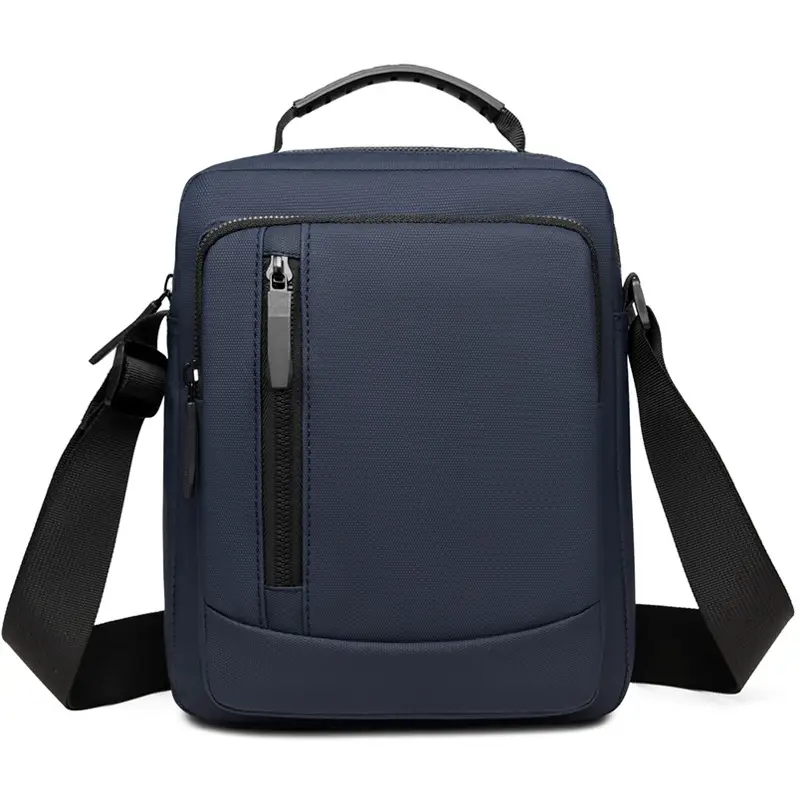 Men's Crossbody Shoulder Bag Blue Black Portable Commuting - Image 3