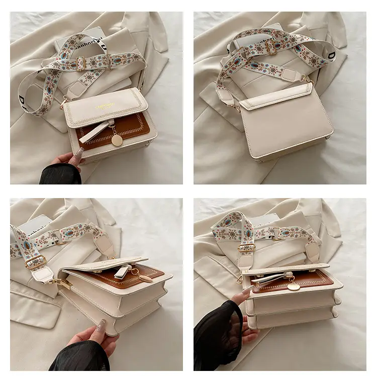 Minimalist Crossbody Bag with Wide Strap & Textured Strap — feature 10