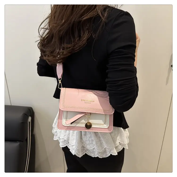 Minimalist Crossbody Bag with Wide Strap & Textured Strap — feature 16