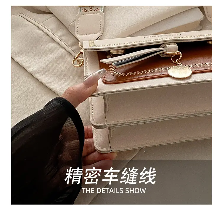 Minimalist Crossbody Bag with Wide Strap & Textured Strap — feature 7