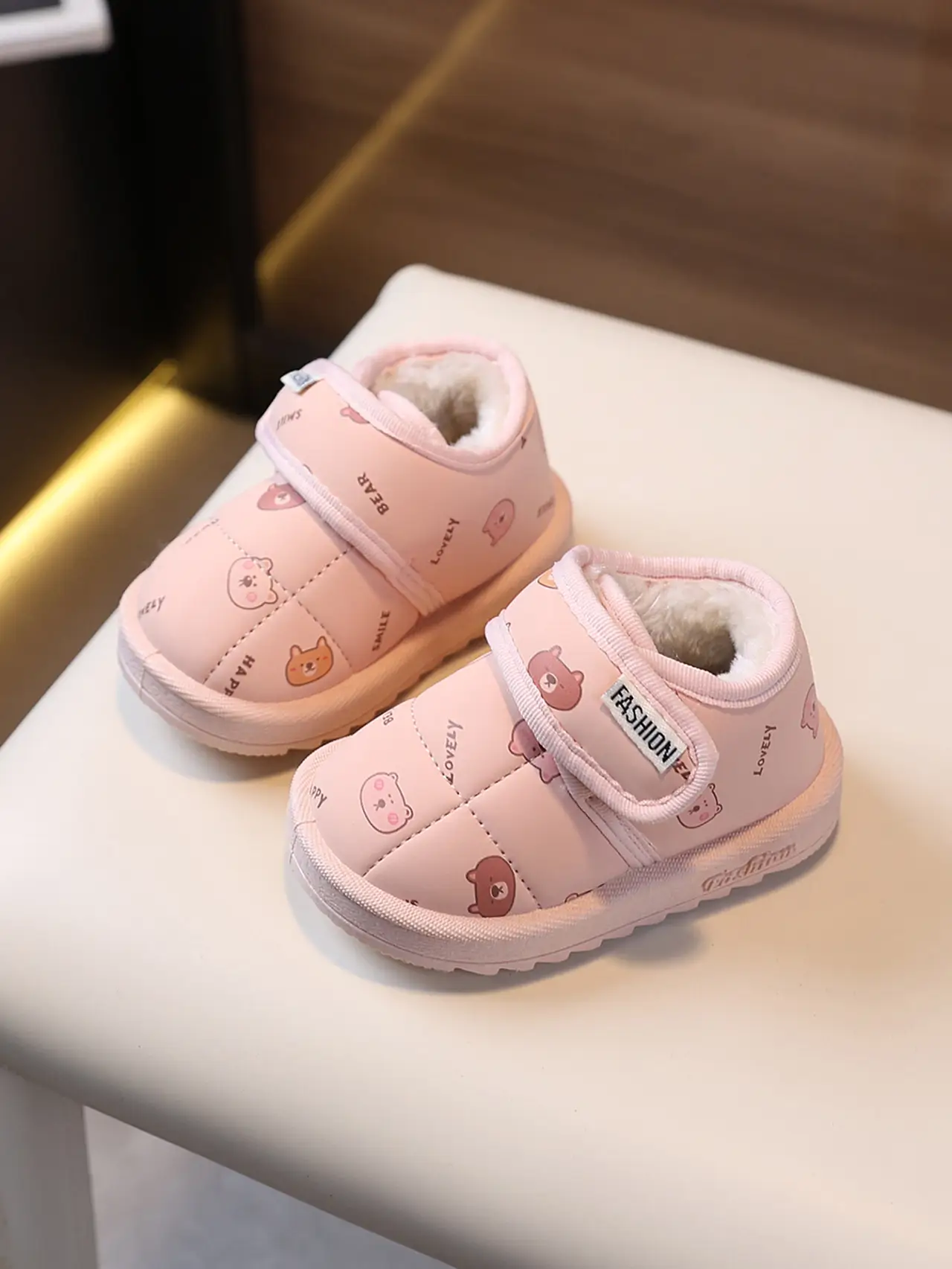 Pink Fleece Toddler Shoes Size 6-12 Waterproof Warm β feature 8