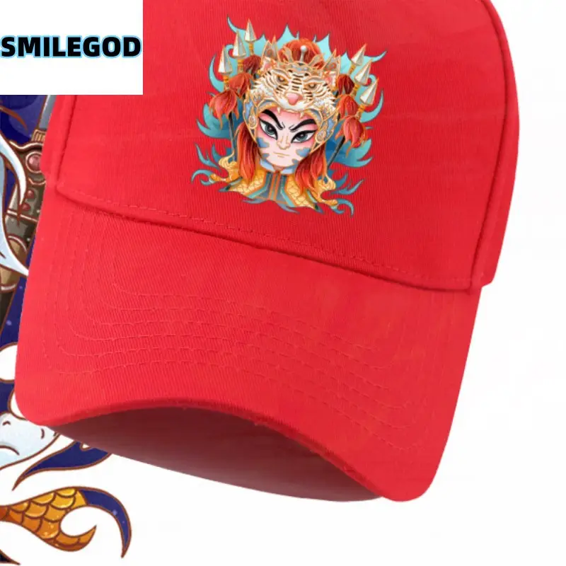 Unisex Guan Yu Print Baseball Cap White - Image 31