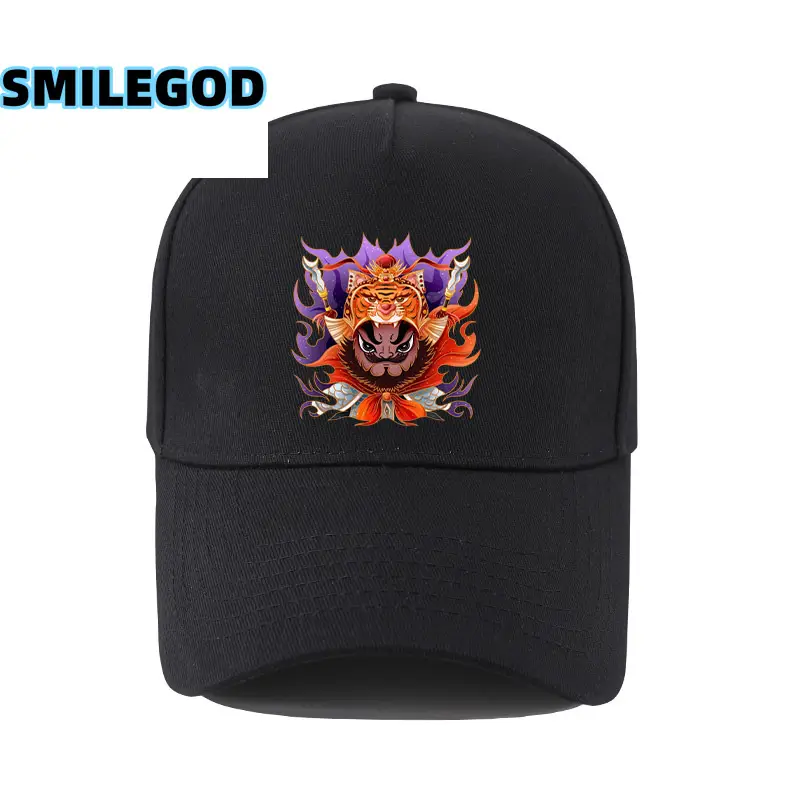 Unisex Guan Yu Print Baseball Cap White - Image 32