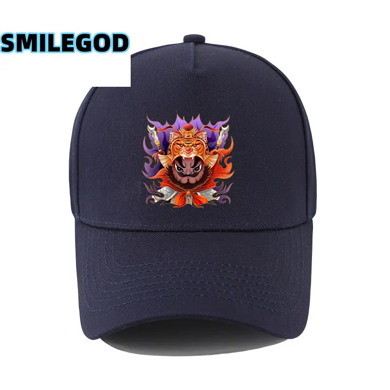 Unisex Guan Yu Print Baseball Cap White - Image 17