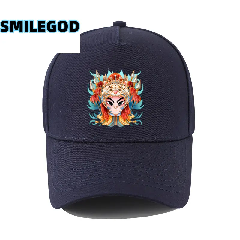 Unisex Guan Yu Print Baseball Cap White - Image 18