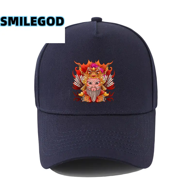 Unisex Guan Yu Print Baseball Cap White - Image 19