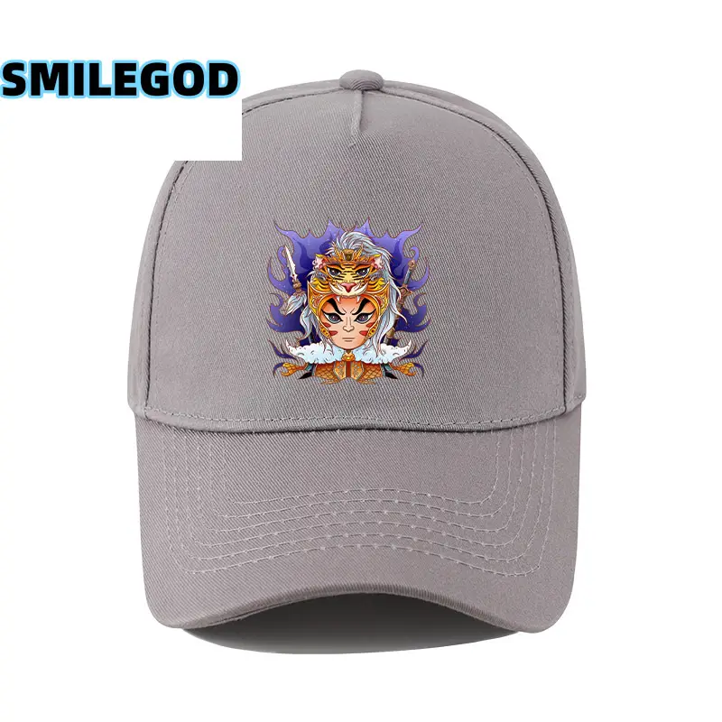 Unisex Guan Yu Print Baseball Cap White - Image 21