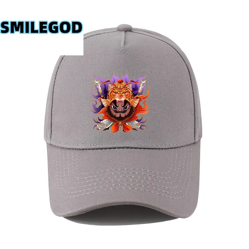 Unisex Guan Yu Print Baseball Cap White - Image 22