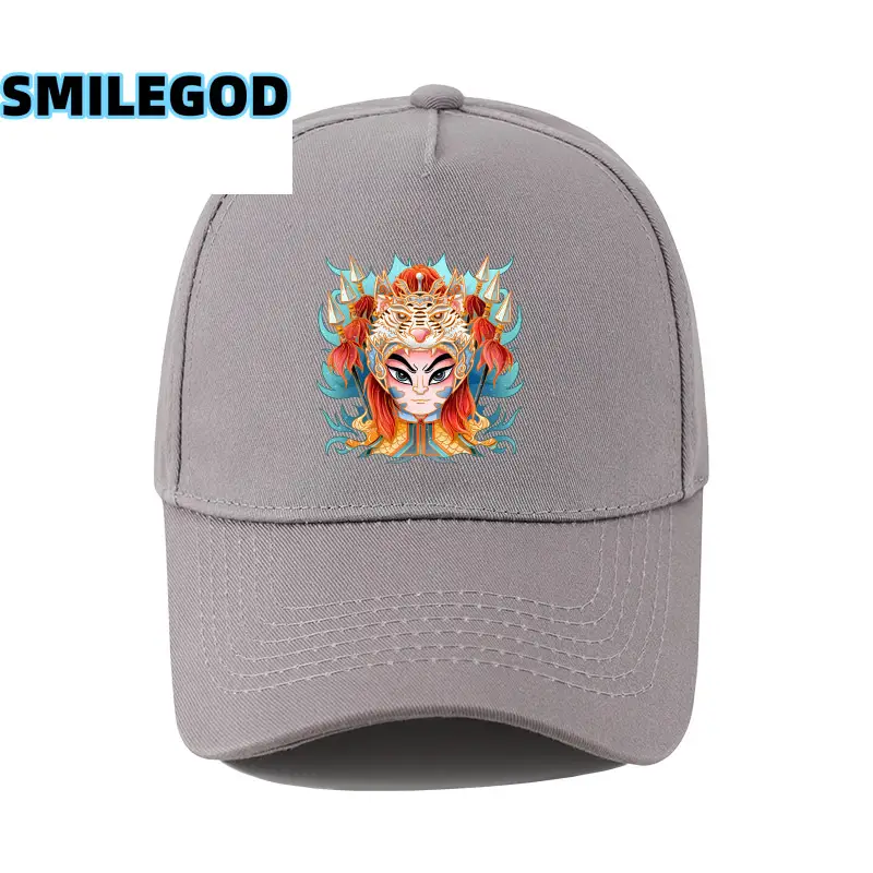 Unisex Guan Yu Print Baseball Cap White - Image 23