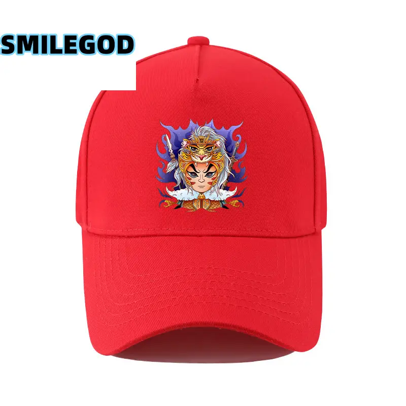 Unisex Guan Yu Print Baseball Cap White - Image 26