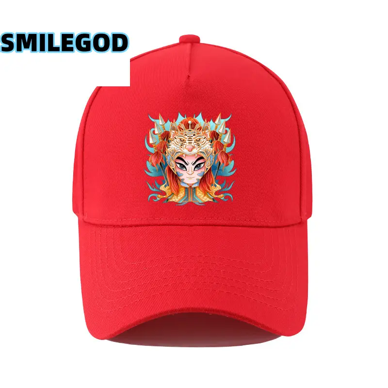 Unisex Guan Yu Print Baseball Cap White - Image 28