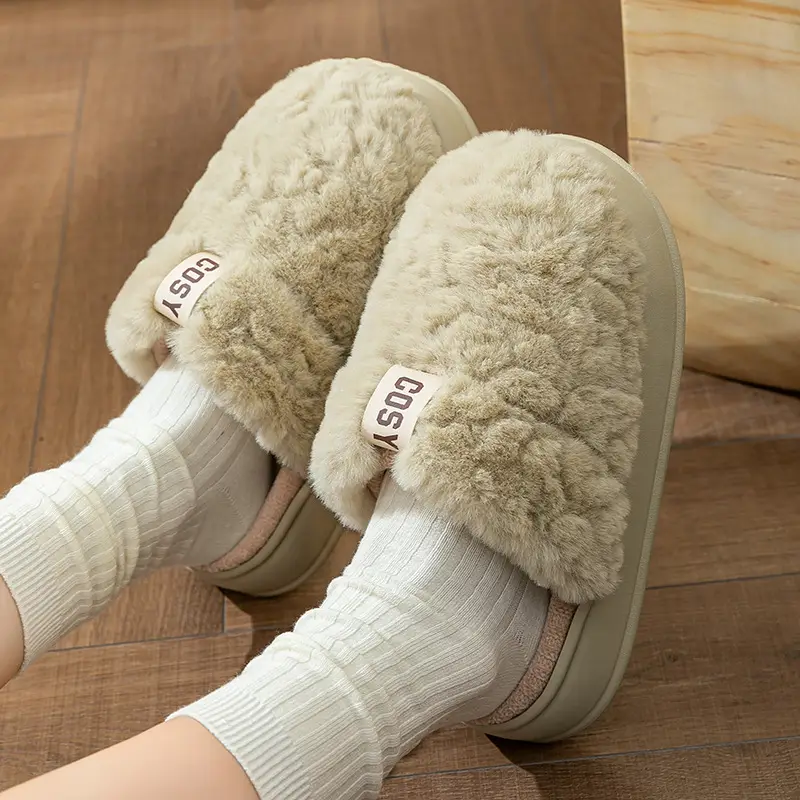 Women Fleece Lined Warm Slippers Autumn Winter 2025 - Image 6