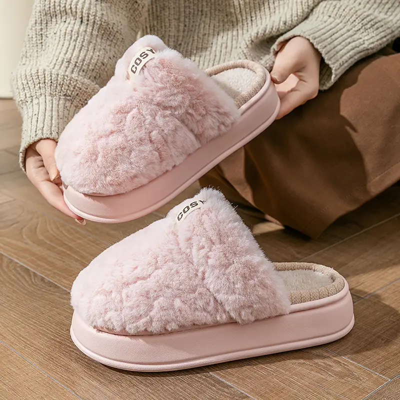 Women Fleece Lined Warm Slippers Autumn Winter 2025 - Image 7