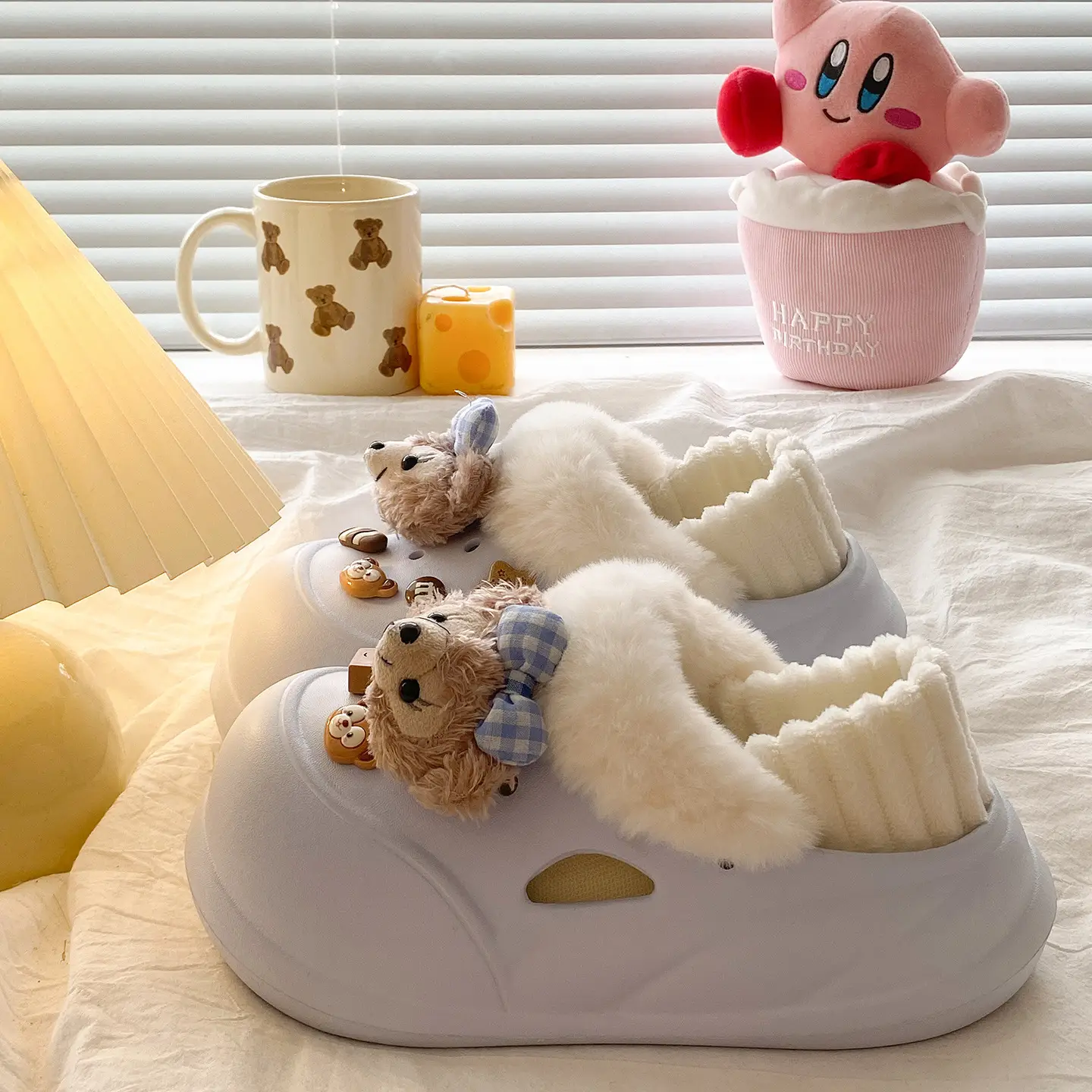 Cute Bear Design Winter Slippers for Women - Image 47