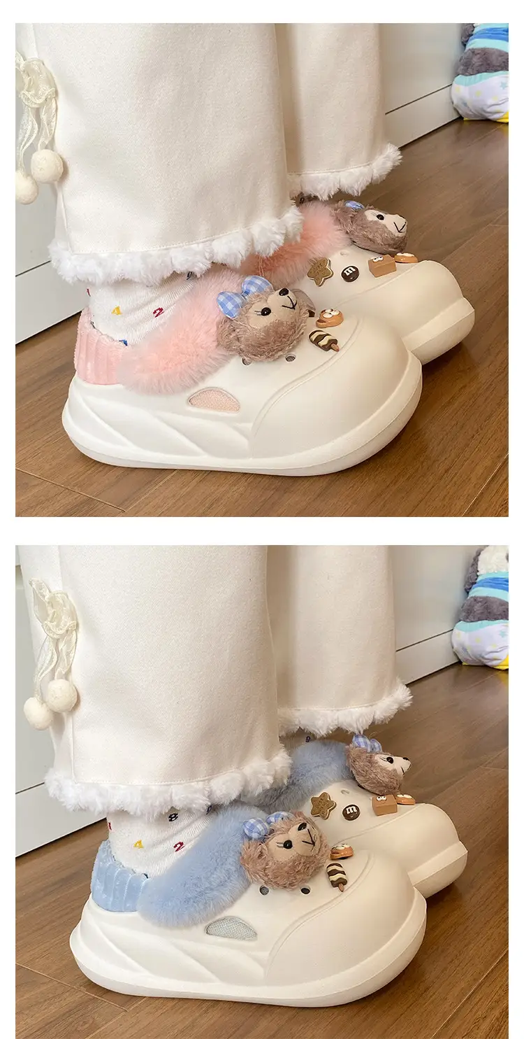 Cute Bear Design Winter Slippers for Women — feature 15
